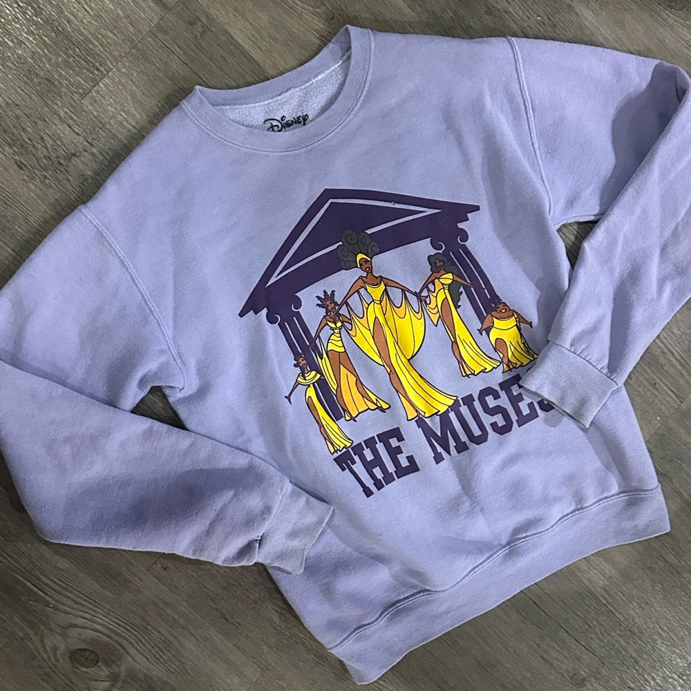Hércules Muses Disney Purple Sweatshirt For Women Size S Gently Used